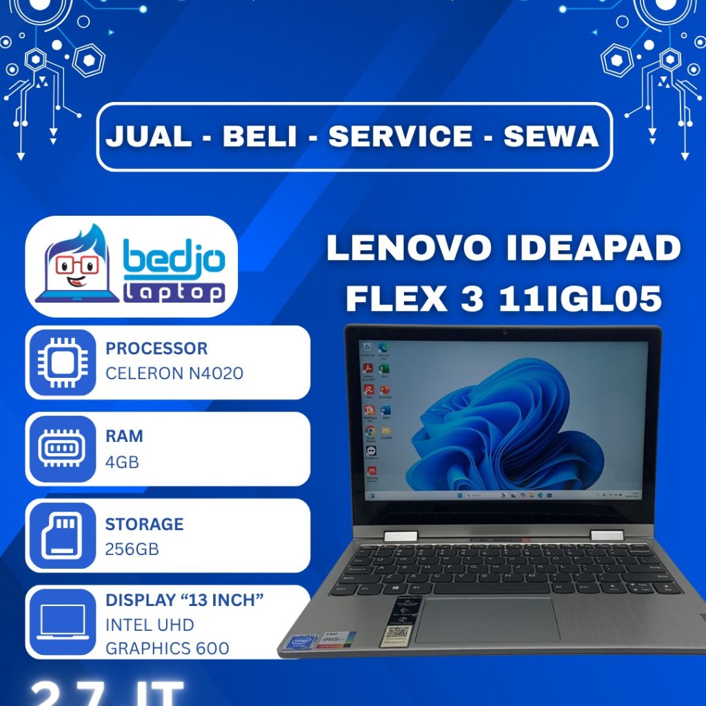 Laptop Touchscreen X360 yang Fleksibel dan Praktis, Lenovo IdeaPad Flex 3 11IGL05