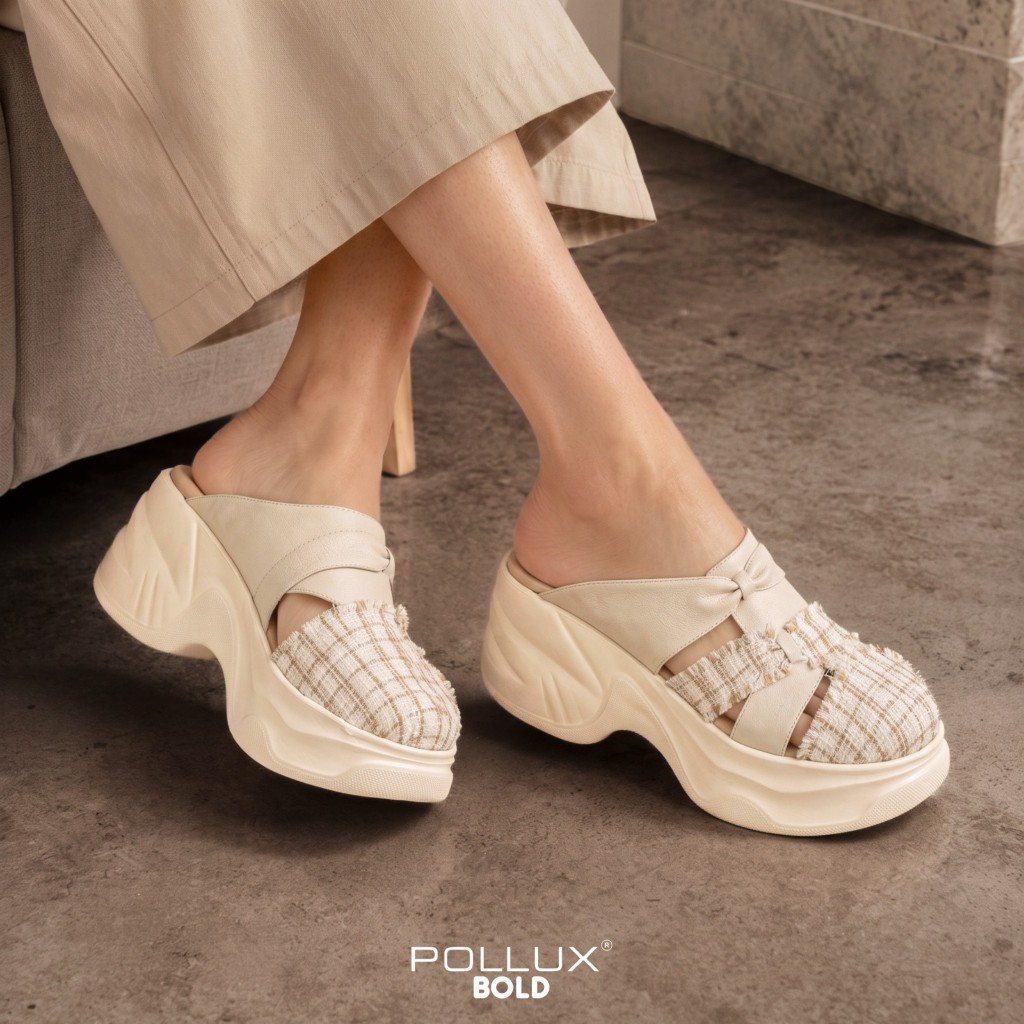 Pollux Bold WPODX 12 - Sandal Selop Wanita Kekinian Tinggi 8cm