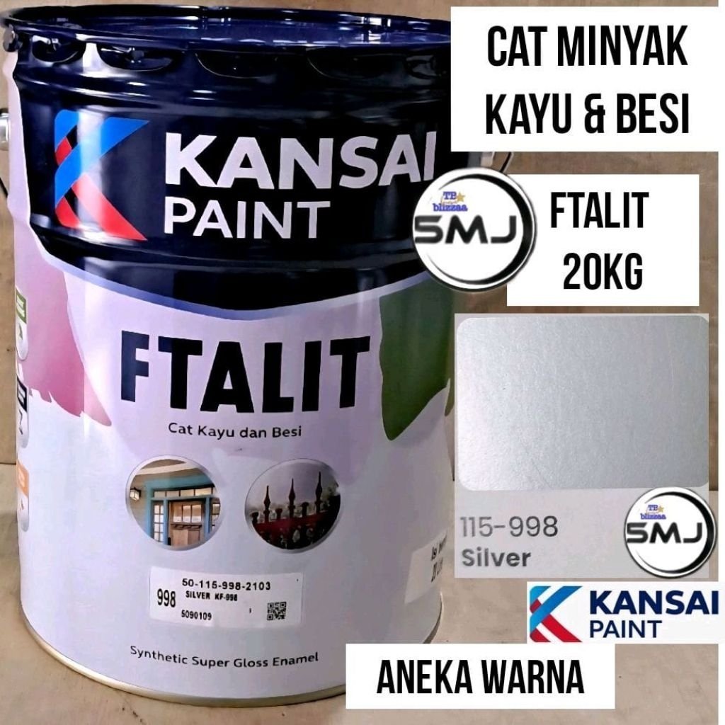 Ftalit 20kg Silver 998 Ftalit Gloss Ftalit Doff Ftalit Semi Gloss 20kg Ftalit 112 Pastel Green 20kg