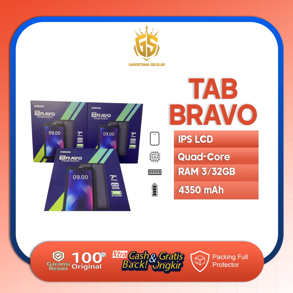 Evercoss Bravo Tab RAM 3/32 GB
