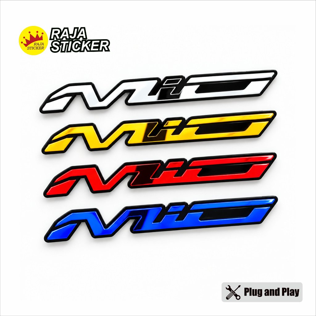 Raja Sticker Emblem Akrilik Mio Motor Yamaha Mio Logo Emblem Variasi Aksesoris Body Motor