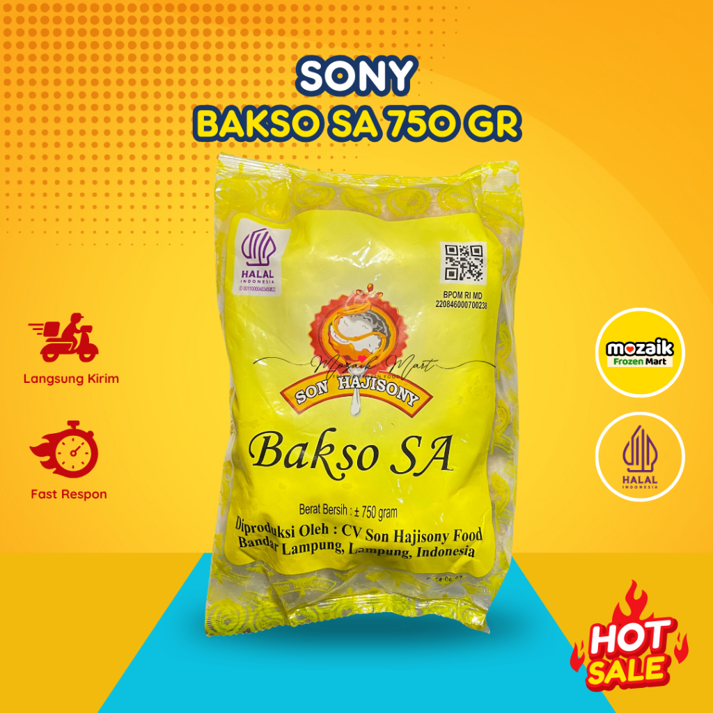 Bakso Sony SA Sapi Ayam 750gr-Frozen Mart Frozen Food Palembang