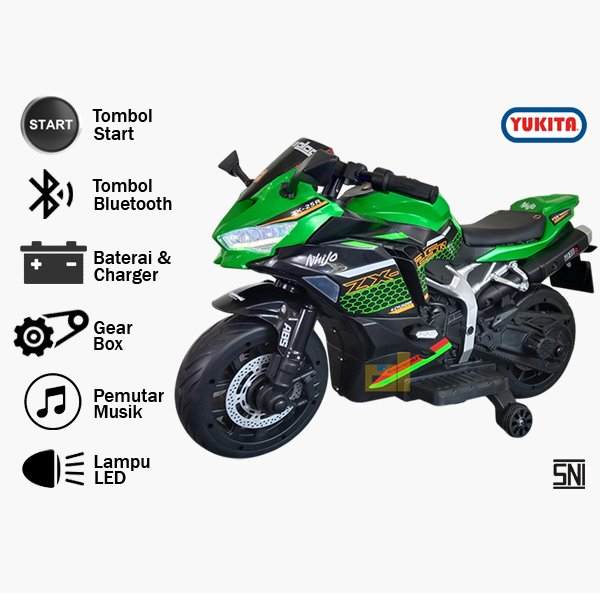 Motor Aki Mainan Anak YUKITA-738 Ninja ZX 25R Mainan Murah