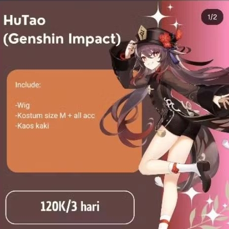 Rental Cosplay HuTao (Genshin Impact) HazukiRen Rentcos