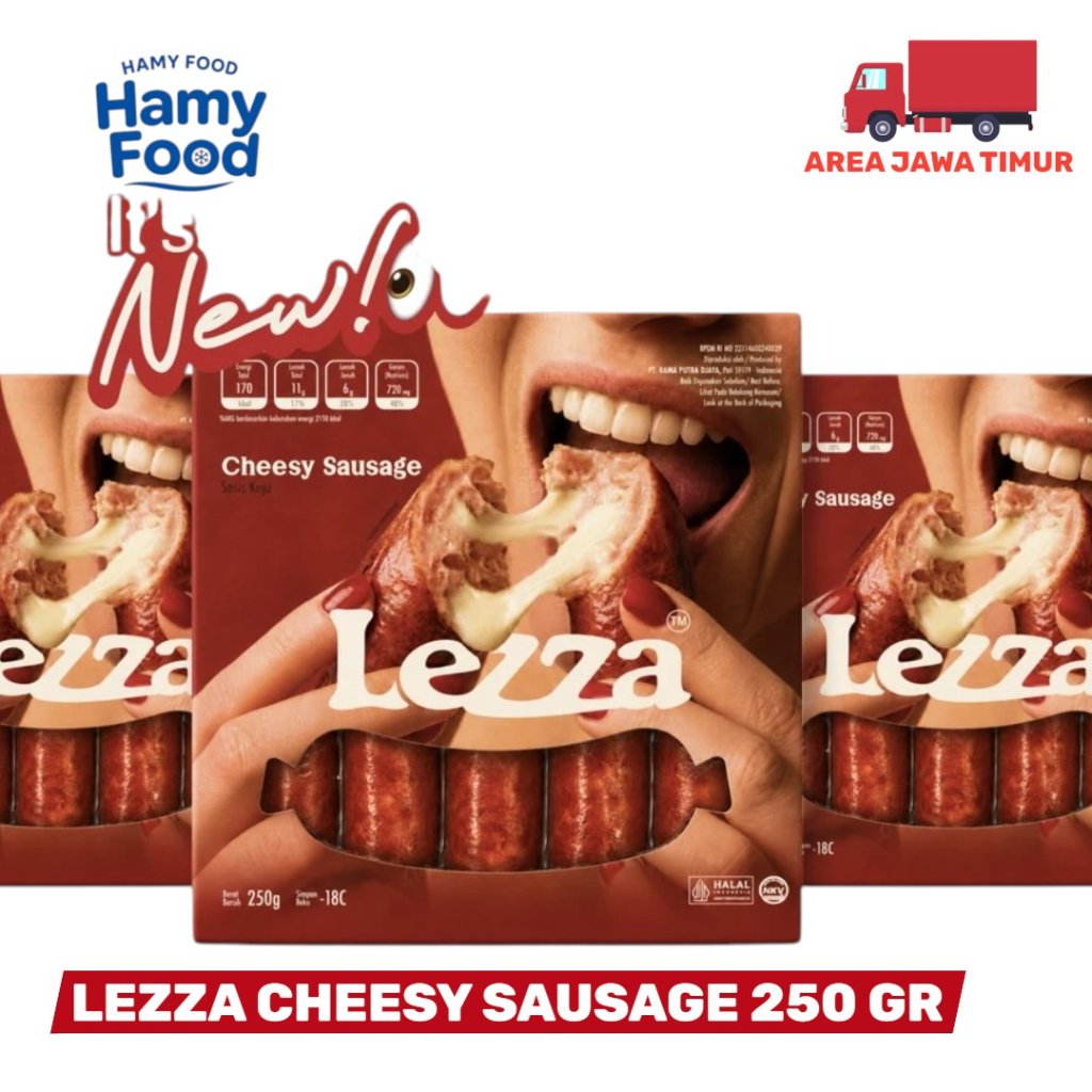 Lezza Cheesy Sausage 250gr / Lezza Sosis Keju Mozarella 250 gr untuk area jatim