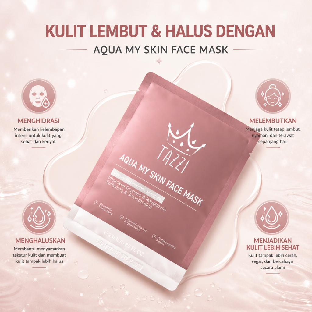 MASKER WAJAH FACE MASK TAZZI Aqua My Skin Face Mask Tazzi