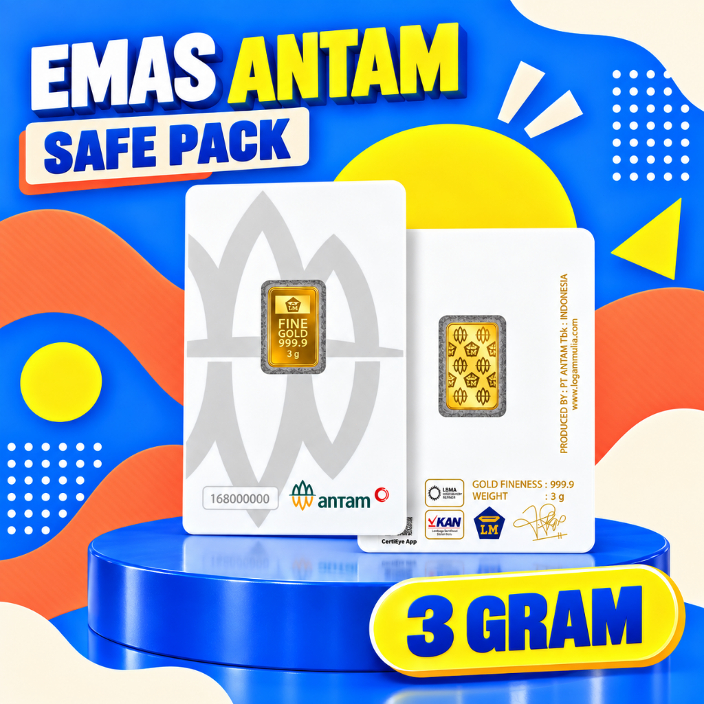 Antam Logam Mulia Emas Antam 3 Gram Emas Logam Mulia Antam 3 Gram