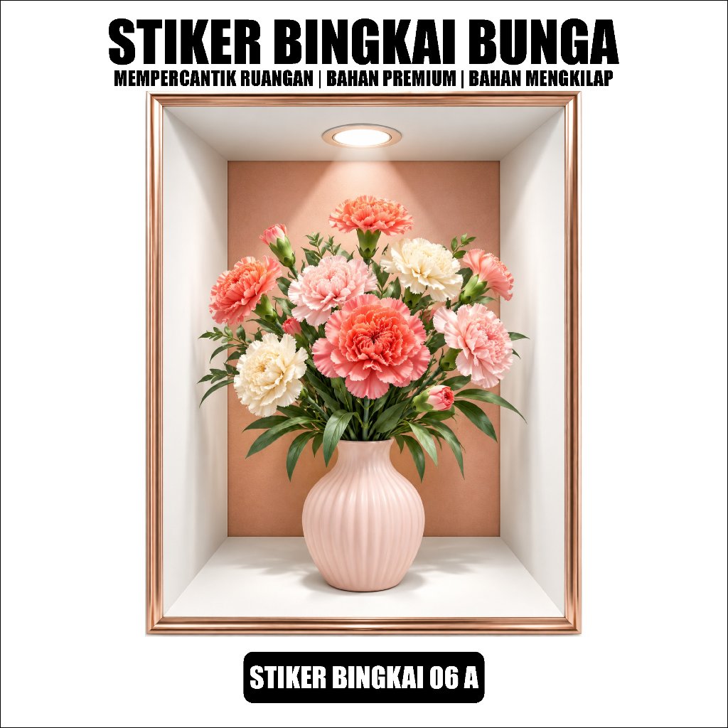 STIKER BINGKAI BUNGA ESTETIK 3D // DEKORASI DINDING BINGKAI BUNGA MEMPERCANTIK RUANGAN