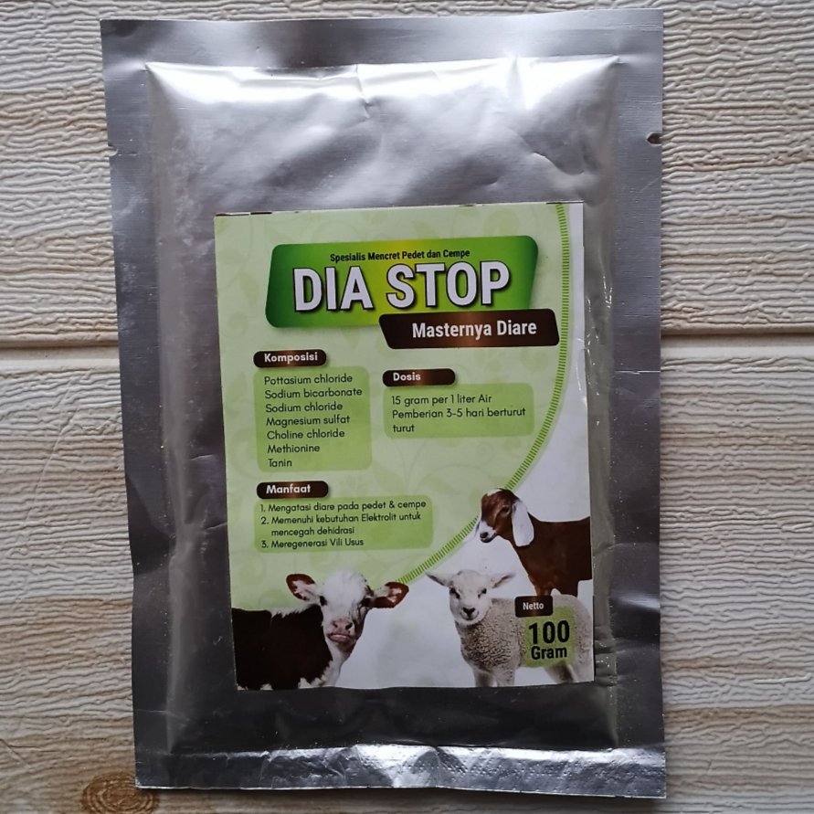 DIA STOP 100gr - Obat Diare Mencret Sapi Kambing Domba Pedet Cempe | 100 gr