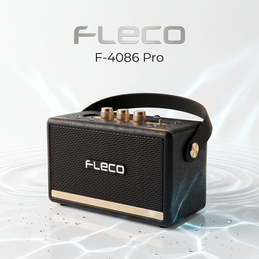SPEAKER PORTABLE FLECO F-4086 PRO Full Bass - Speaker Wireless Portable BT/TF Card/USB/FM Radio