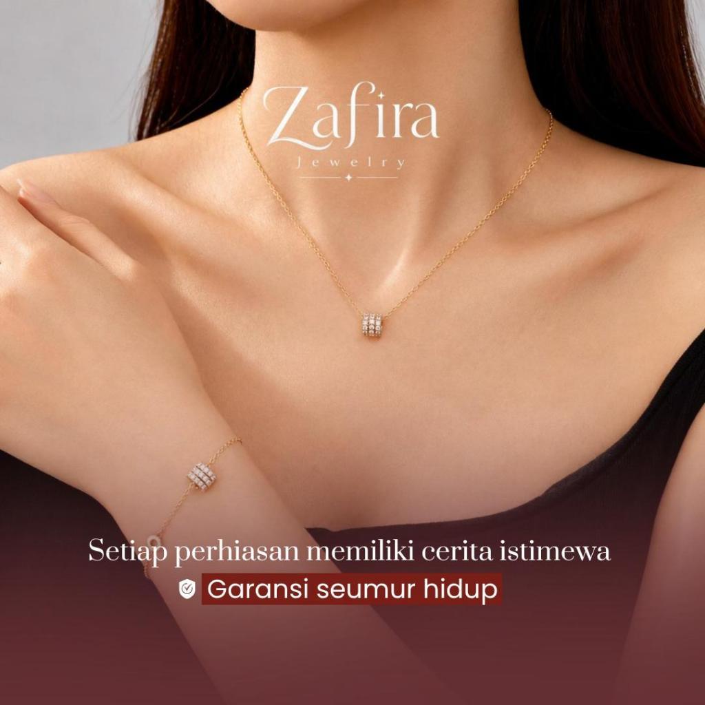 ZAFIRA - Magda Kalung Gelang Romawi | Gelang Tangan Titanium Anti Karat Korean Style | Perhiasan Aks