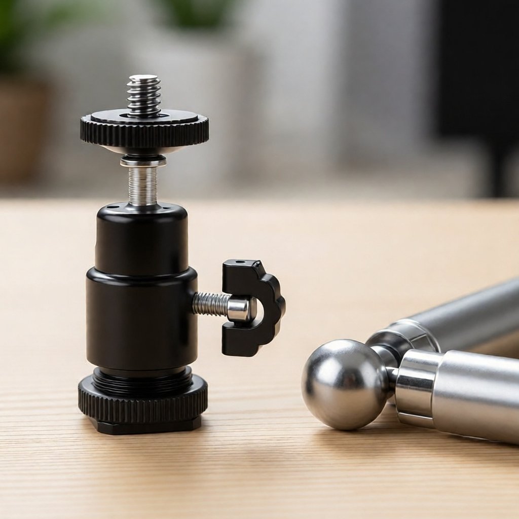 MINI SWIVEL BALLHEAD 1/4 METAL / BALLHEAD CAMERA / HOTSHOE CAMERA