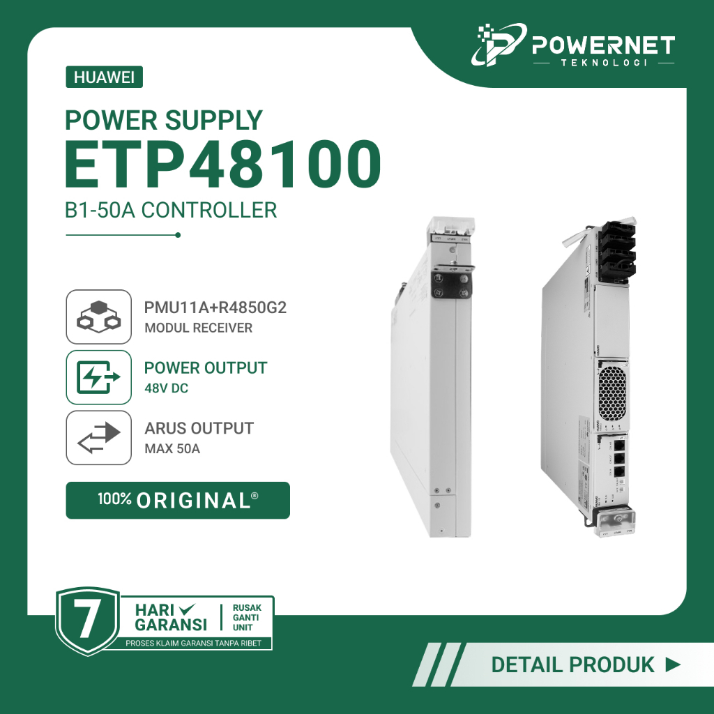 Huawei ETP48100-B1-50A Power Supply 48V DC Max 50A PMU11A Controller Original
