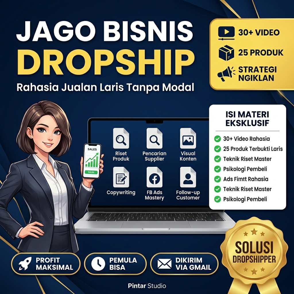(34) JAGO BISNIS DROPSHIP - Rahasia step by step jualan produk yang benar-benar laris tanpa modal
