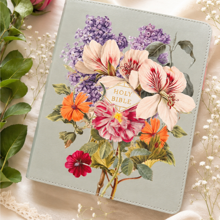 NASB, Artisan Journaling Bible, Leathersoft: Sage Floral | Holy Bible