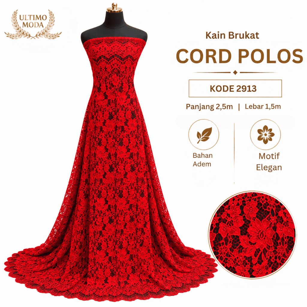 Panel Brukat 2 .5 M x 1.5 M KODE 2913 | Brukat 3d Premium GRADE A | Bahan kebaya wedding, wisuda dan