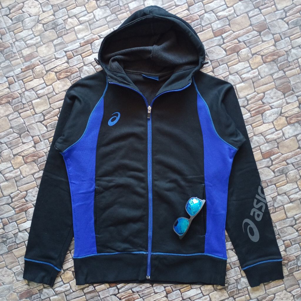 Jaket hoodie branded Asics preloved original size L