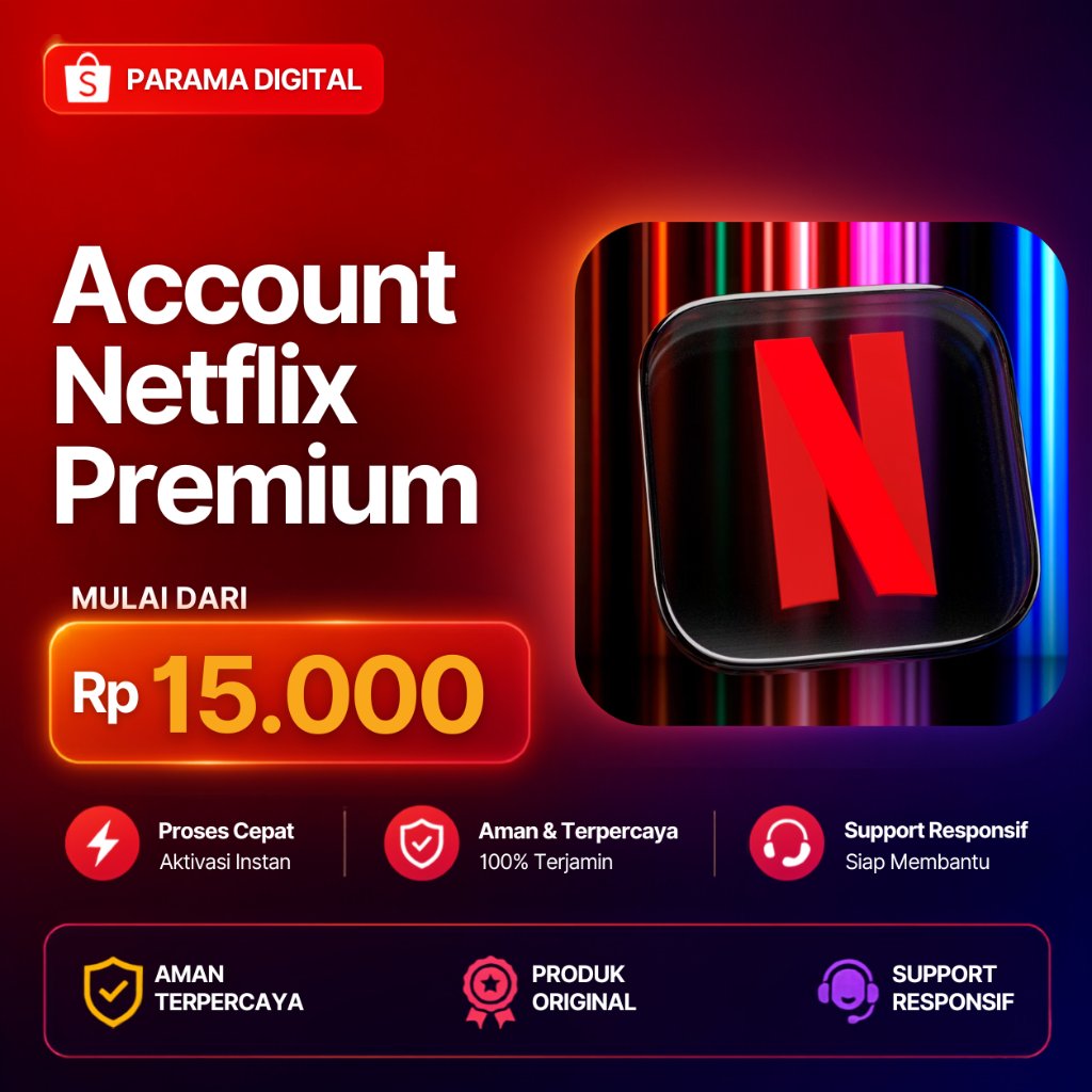 NETHFLIXX 4KUHD PREMIUM SHARED/PRIVATE 1 BULAN | FULL GARANSI