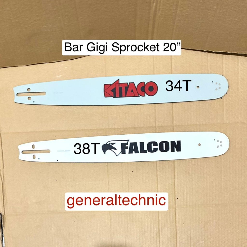 Guide Bar Chainsaw 20" Tipe Reel(Gigi Sprocket) Reel Guide Bar 20" Kitaco 34T / Falcon 38T