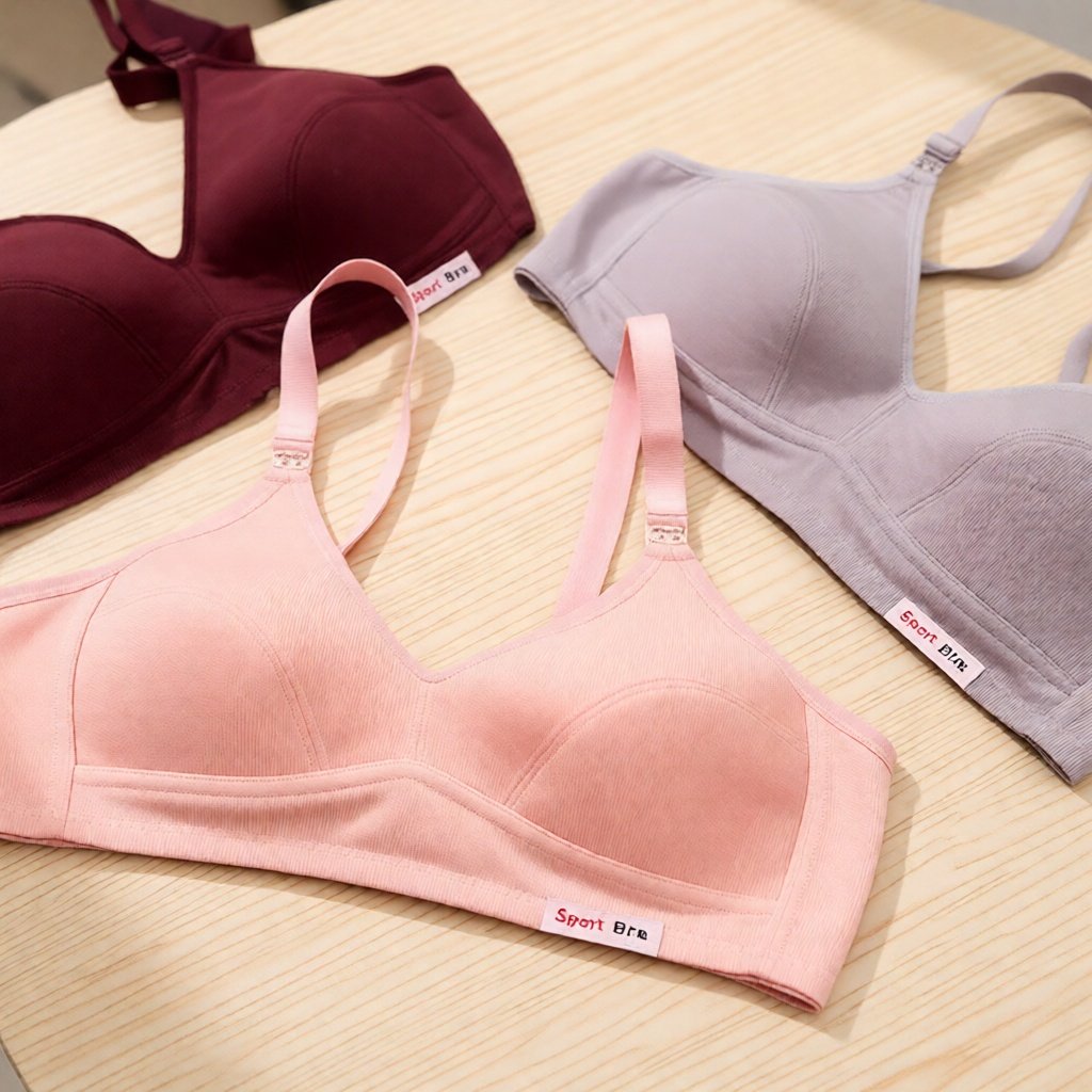 3 Pcs Bra Sport Bh Wanita Tanpa Busa Jumbo Vienna