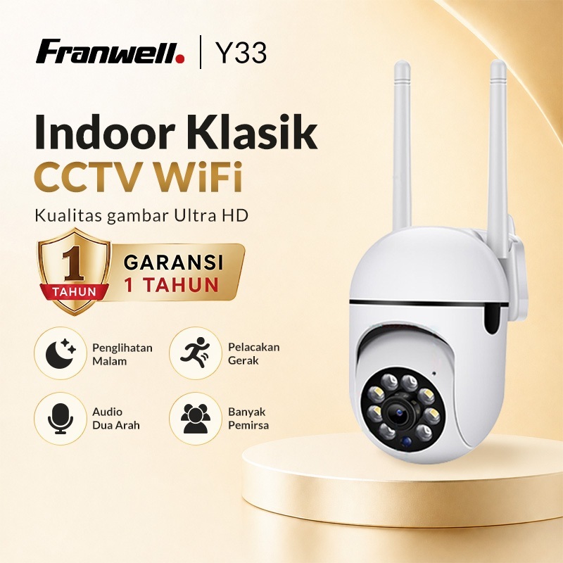 CCTV WiFi Luar Rumah 1080P Night Vision Auto Tracking Audio 2 Arah Tahan Cuaca Mudah Dipasang