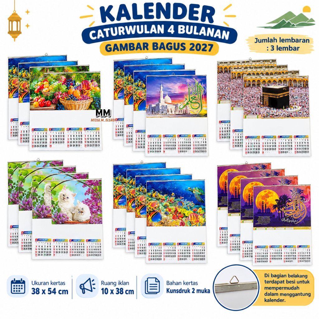 KALENDER DINDING CATUR WULAN ATAU 3 LEMBAR  AO TAHUN 2025 KALENDER TERBARU
