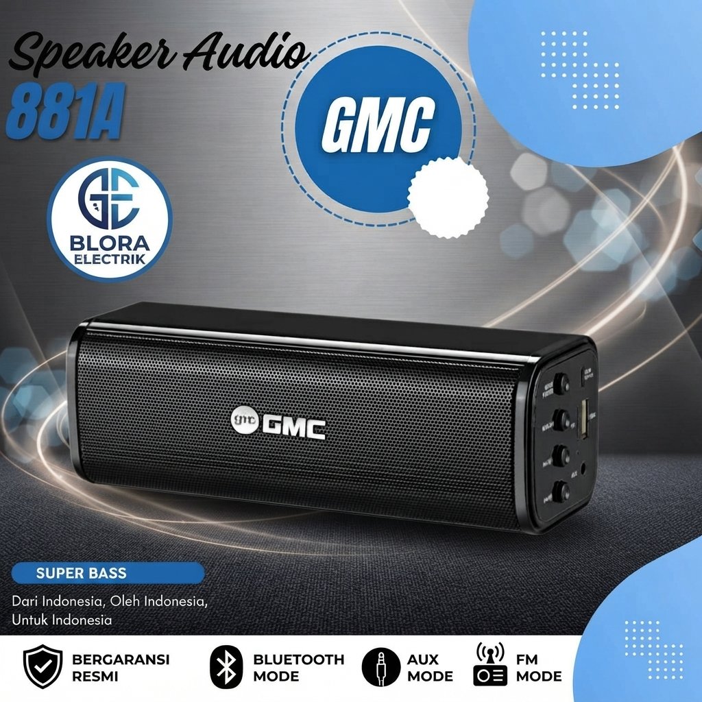 GMC 881a spiker portabel cas bluetoth original