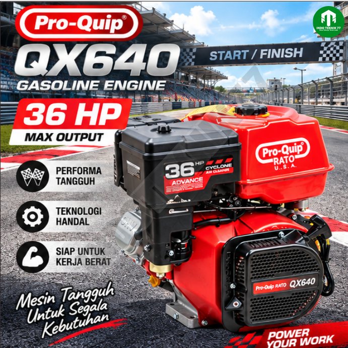Engine Penggerak 35HP PROQUIP QX640 4T / Engine Bensin Mesin Serbaguna 35 HP 4 Tak Engine QX-640 QX 