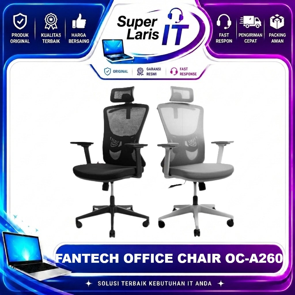 Fantech Kursi Kantor OCA260 Premium Kursi Kerja Ergonomis