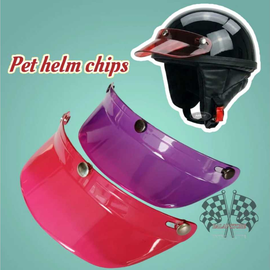 Pet helm warna transparan helm chips