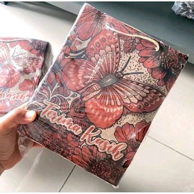 (100pcs) Terlaris EKSTRA Promo Paper Bag Batik Tas Snack & Hajatan
