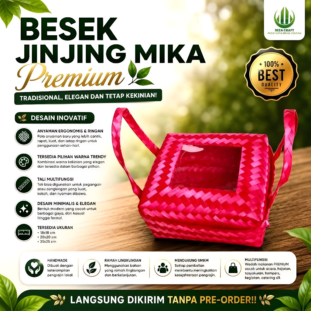 besek jinjing mika warna besek cangking besek gagang besek hampers | besek jinjing | besek PREMIUM |