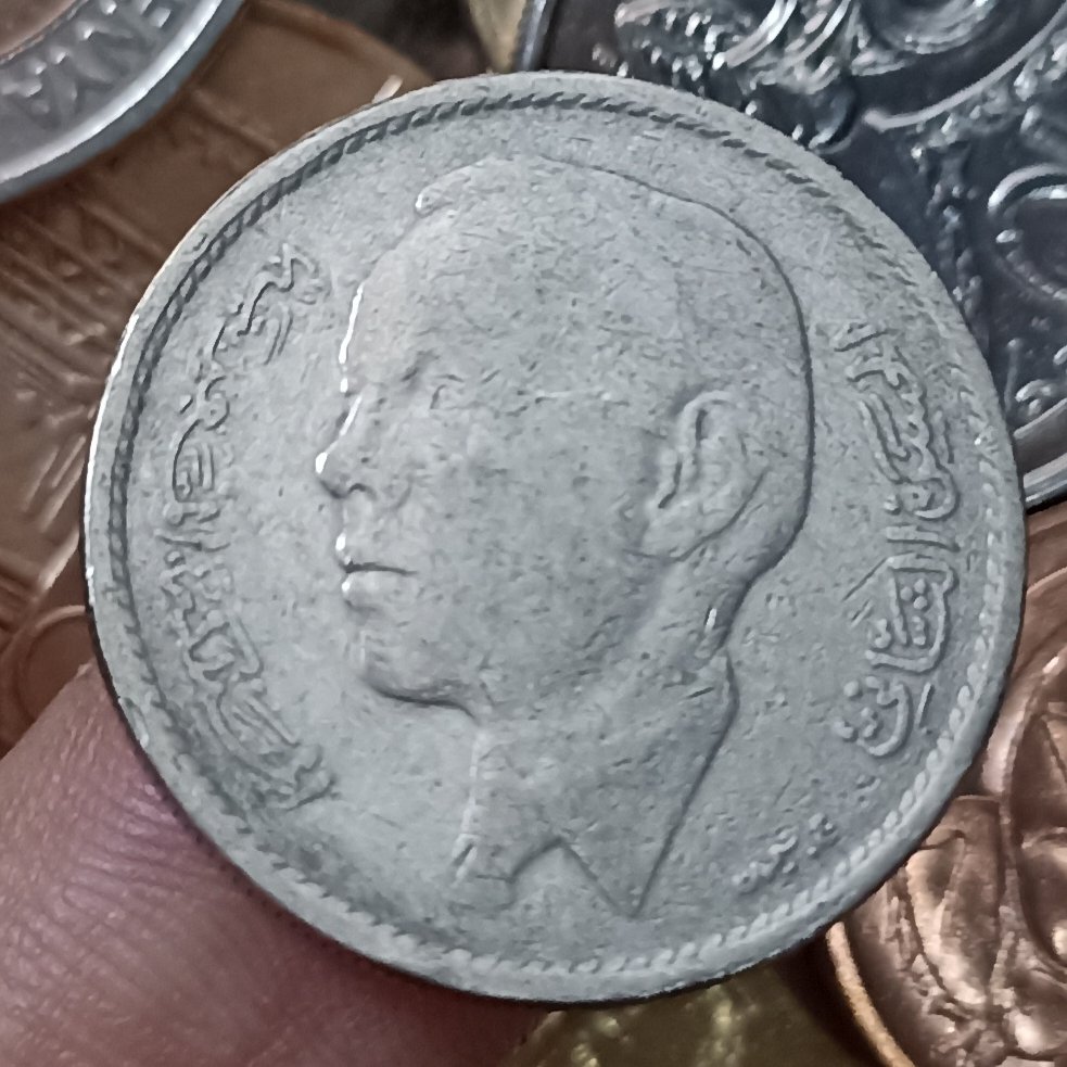 Koin Kuno Maroko 1 Dirham - Hassan II Tahun 1969