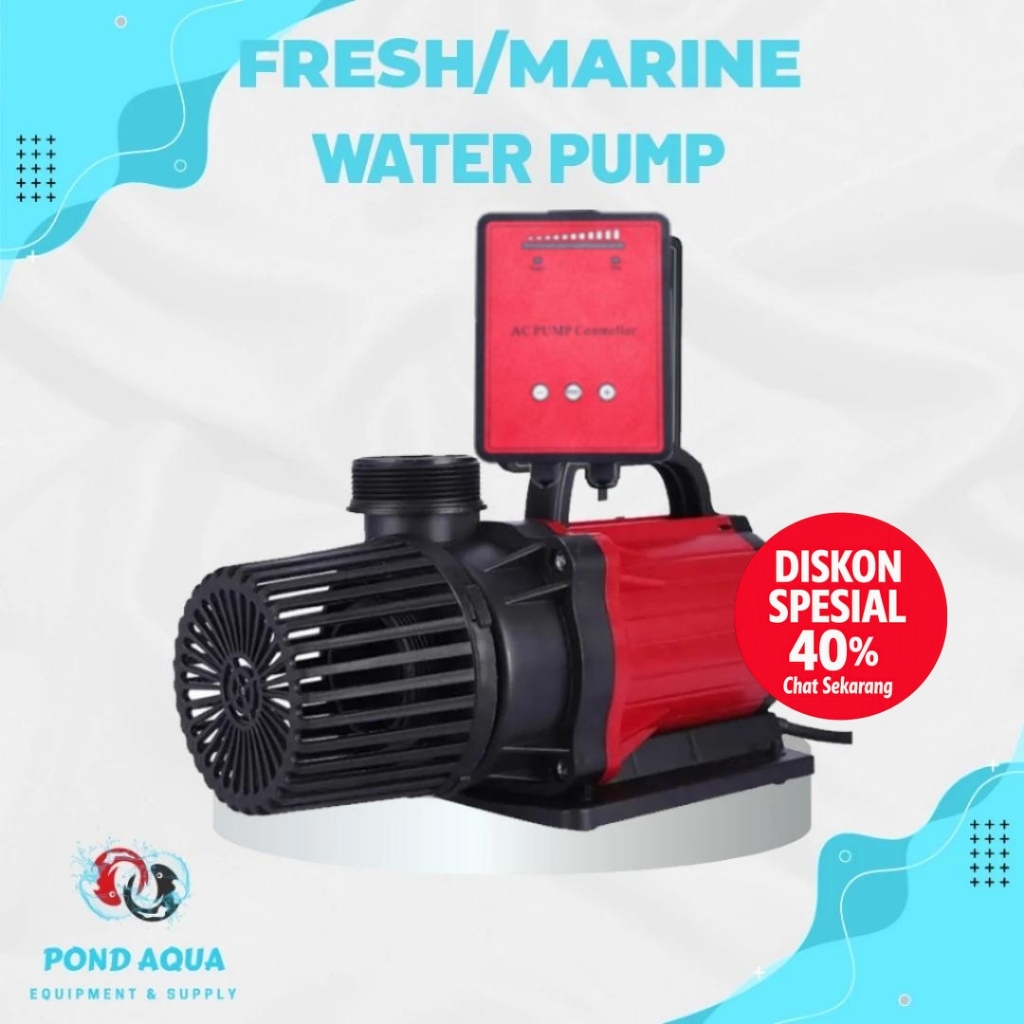 Water Pump Flow Adjustable 25000 LPH Pompa Air Kolam Marine AC