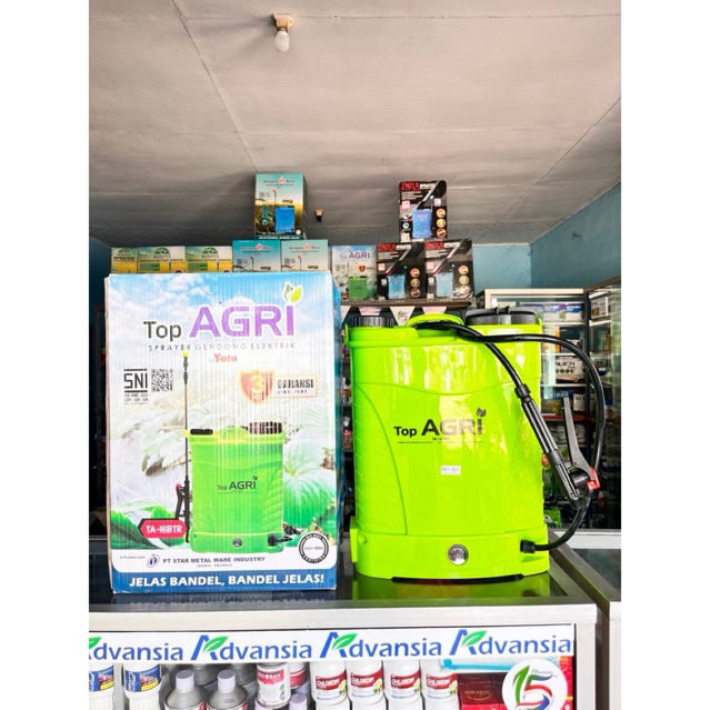 SPRAYER GENDONG ELEKTRIK TOP AGRI TA-16BTR 16L | Tangki Semprot Aki Yoto SNI