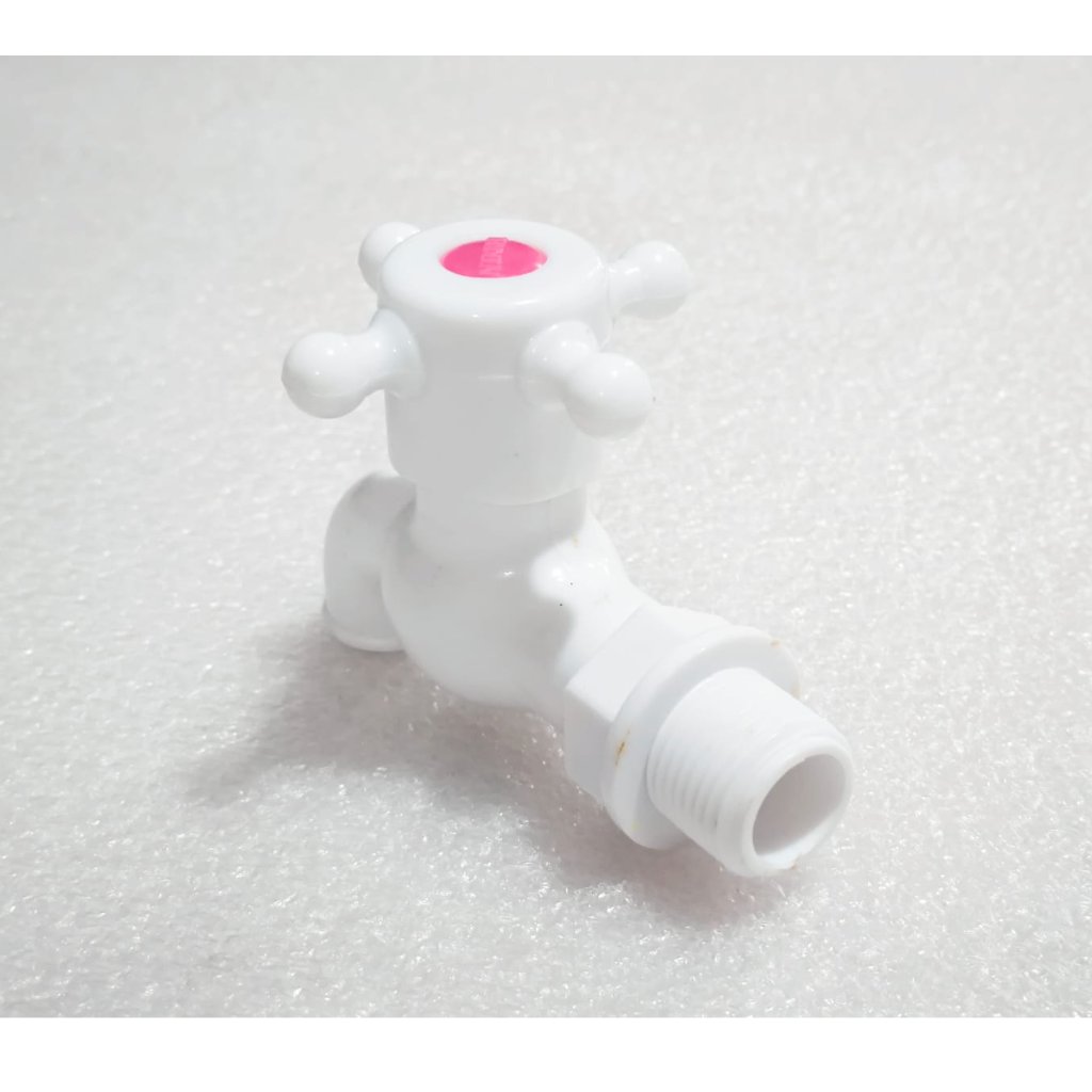 KRAN AIR PVC 1/ 2 INCI NIKKEN / KRAN AIR PLASTIK TEMBOK KAMAR PUTAR BALING