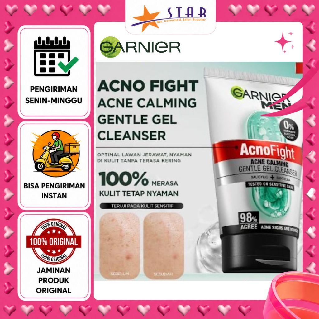 Garnier Men ACNO FIGHT ACNE CALMING GENTLE GEL CLEANSER 100ml
