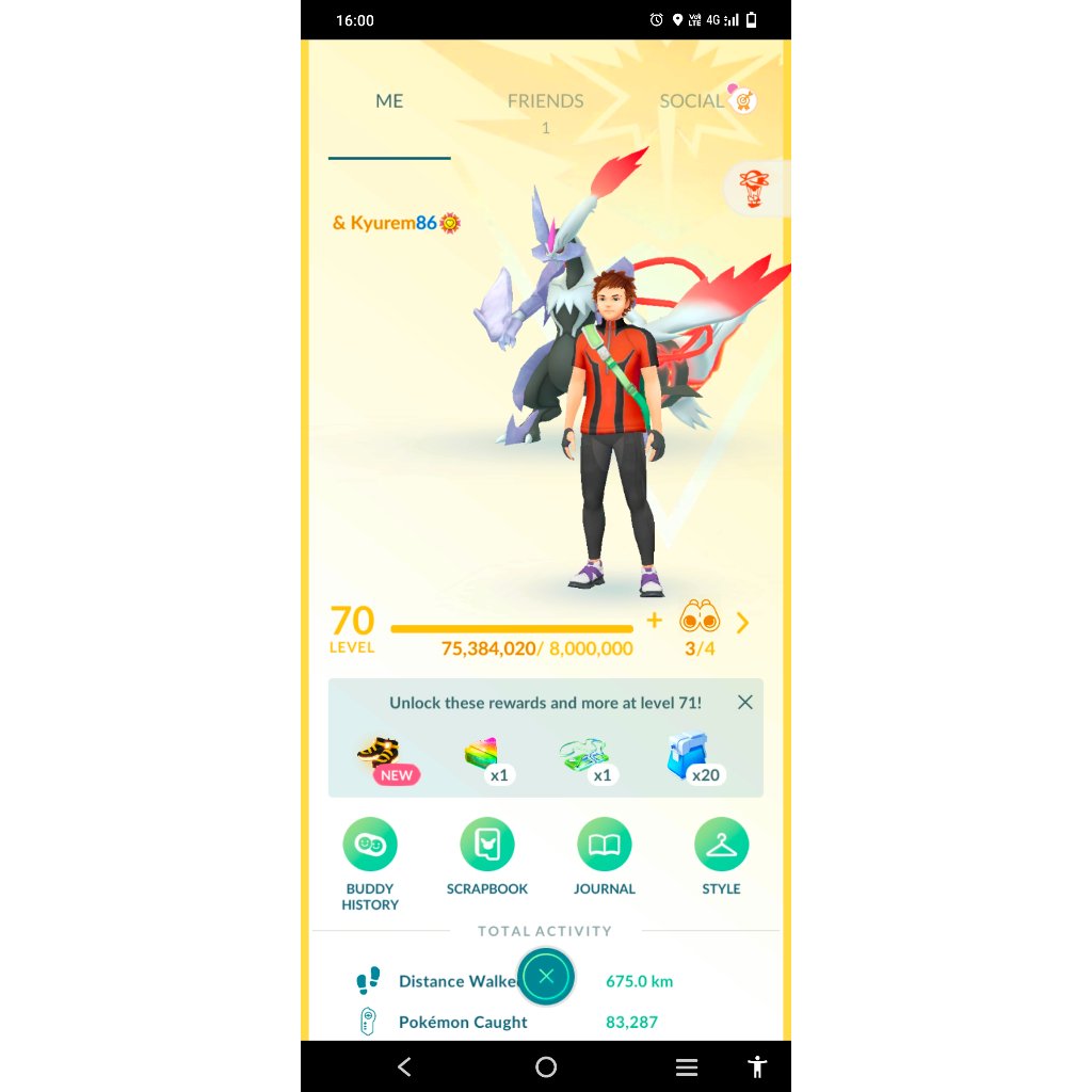 Paket Pokemon Go Siap Pakai (Akun level 70) Fusion Shiny White Kyurem, Shiny BG Zacian, Hundo Necroz