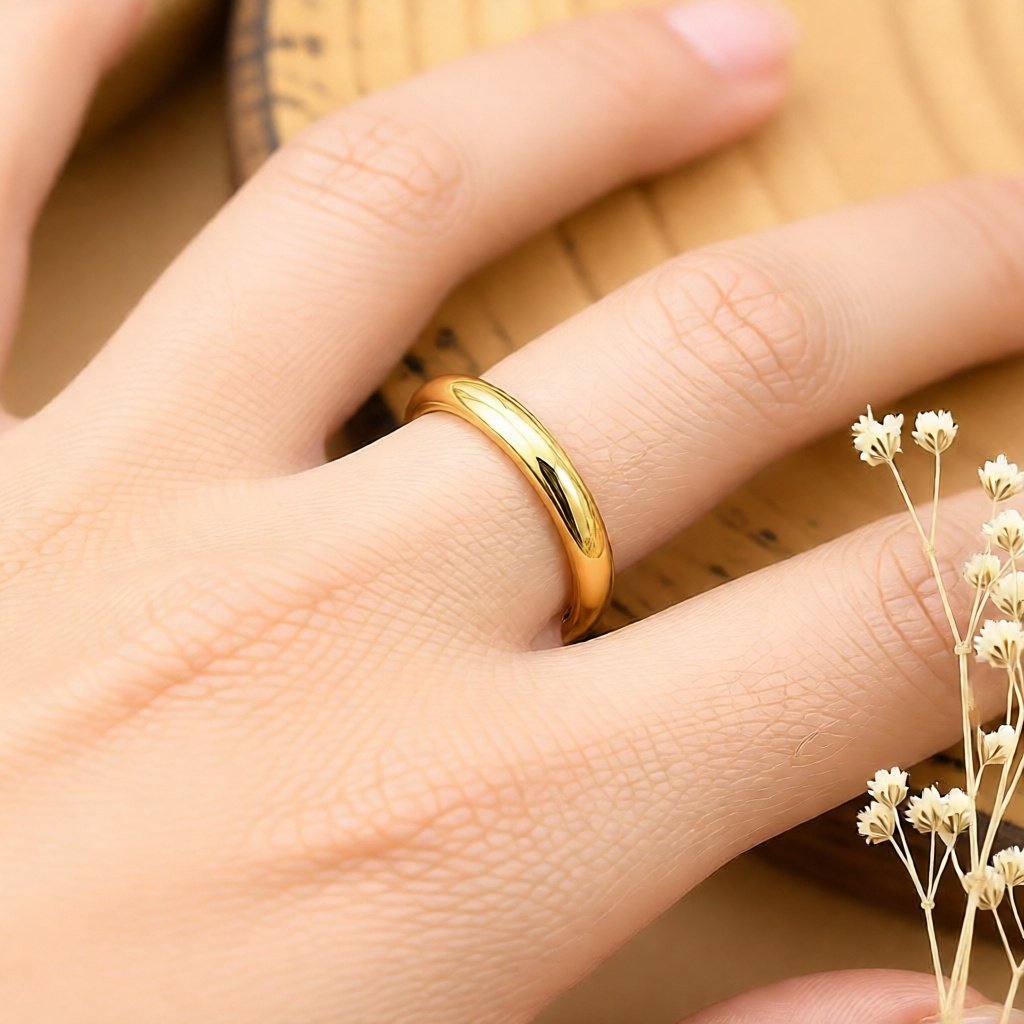 Cincin Dewasa Emas Muda Polos berat 2 gram