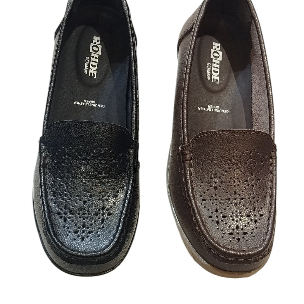ROHDE 6920 SEPATU WEDGES WANITA  BLACK&BROWN