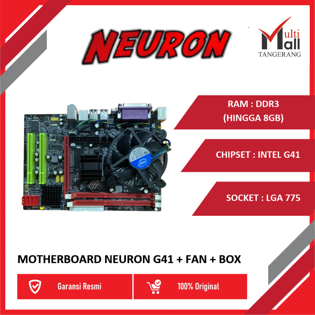 MOTHERBOARD NEURON G41 XEON DUAL CORE+FAN+BOX