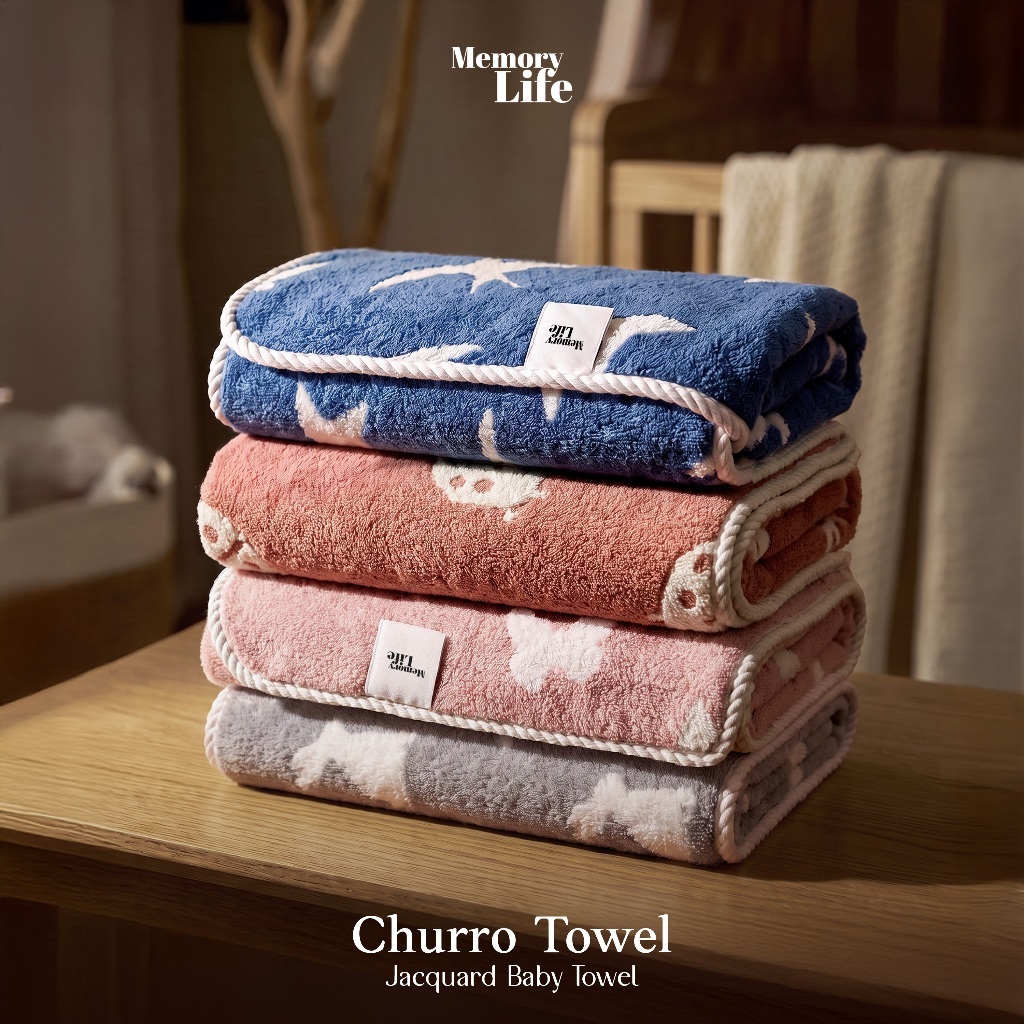 MemoryLife - Churro Towel | Handuk Anak Premium | Soft & Absorbent Towel