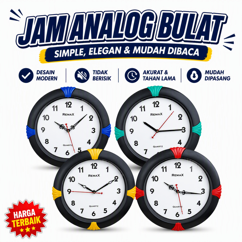 Jam Dinding Bulat Jam Dinding Aesthetic Jam Dinding Besar