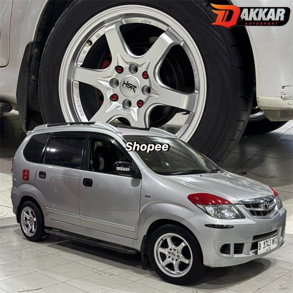 Velg Ring 16 Mobil Swift Yaris Sigra Jazz Livina Velg HSR STY R16 Model TE37 Warna Silver