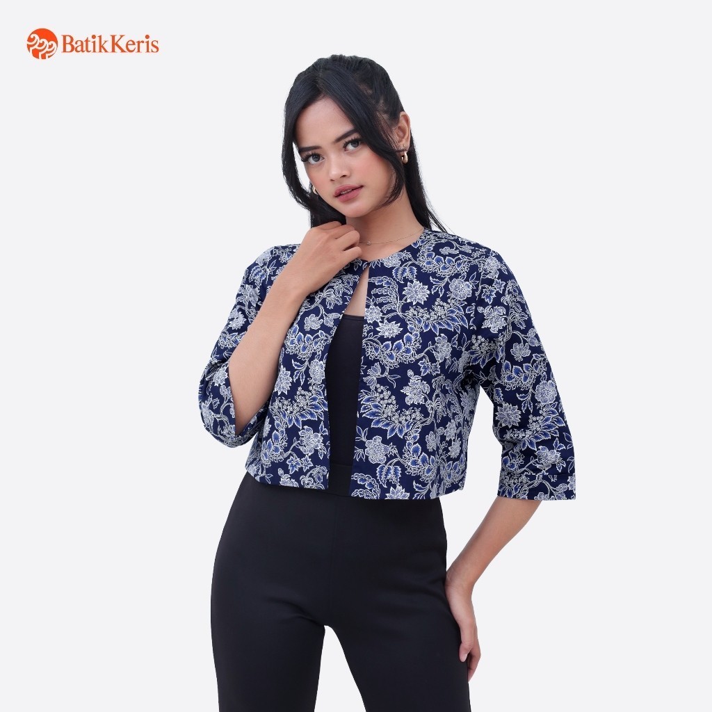 Batik Keris Outer Batik Lengan 3/4 Motif Keris Binar Dedaunan