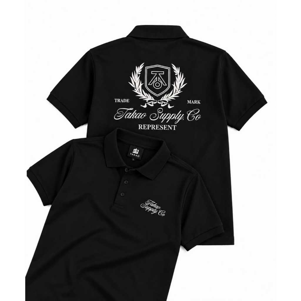 T-SHIRT Polo Takao Full Print Bahan Pique Diamond M-L-XL