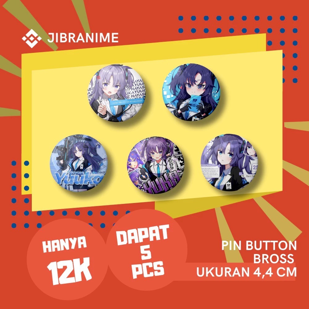 PIN BLUE ARCHIVE HAYASE / PIN BUTTON BLUE ARCHIVE HAYASE/ BROS HAYASE BLUE ARCHIVE