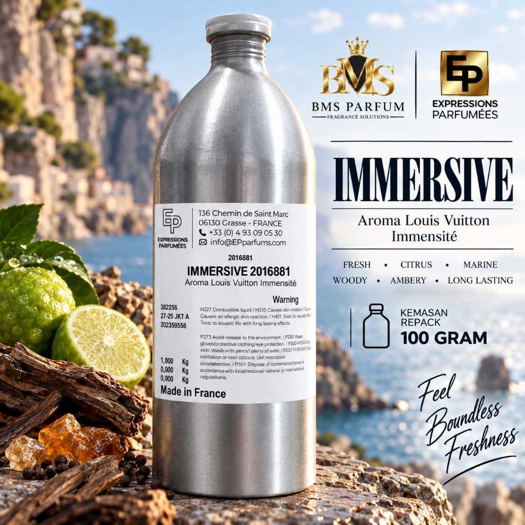 100 GR IMMERSIVE BY EXPRESSION INSPIRED LV IMMENSITE FOR MEN BIBIT MURNI ORIGINAL PABRIK