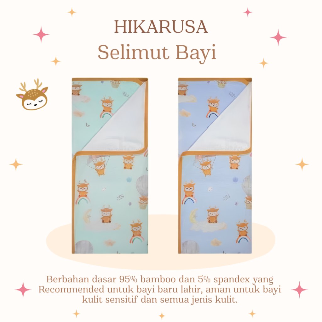 Hikarusa Blanket - Selimut Hikarusa Motif Sky Deer Large (150 x 200cm)