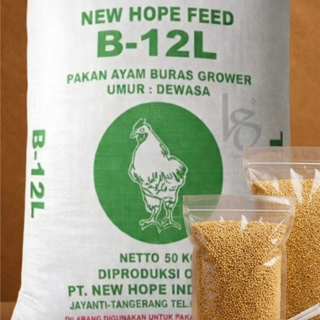 Pakan Ayam Buras New Hope 1 Kg - Mendukung Pertumbuhan Optimal Protein 14%  Broiler Pedaging